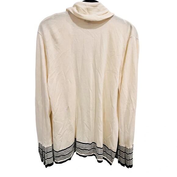 Talbots OPEN-FRONT CARDIGAN-STRIPED Size XL - Picture 7 of 9